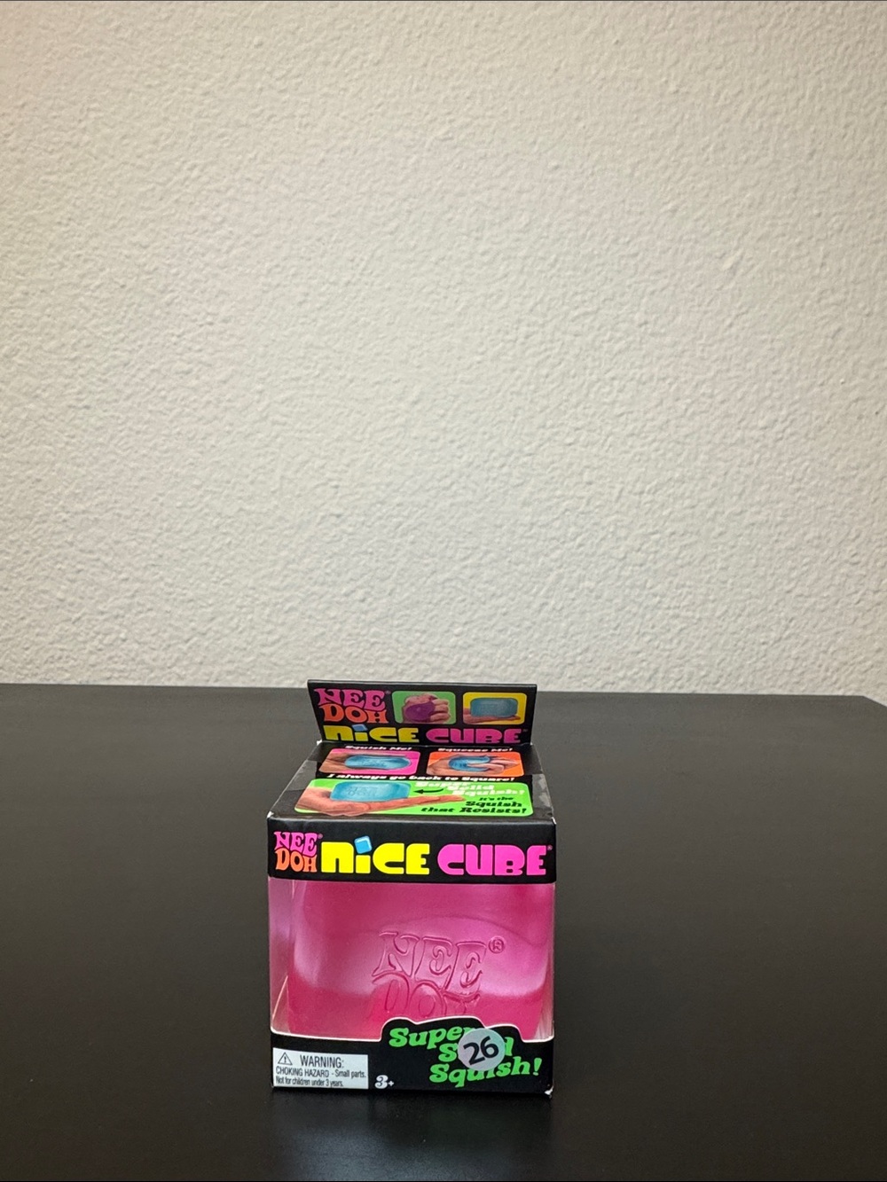 Needoh Nice Cube Pink Super Squish Toy